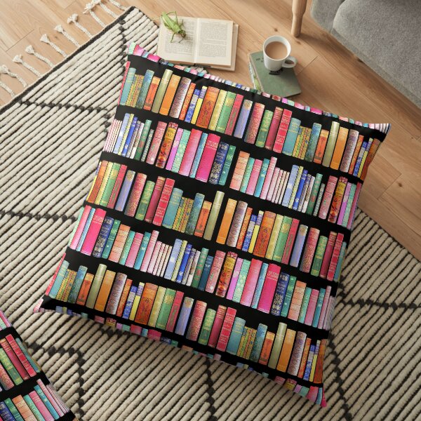 Bookworms Delight / Antique Book Library for Bibliophile Floor Pillow