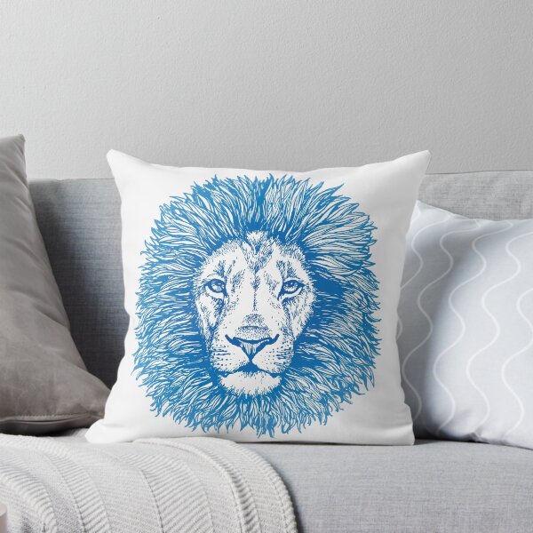 Item preview, blue line lion designed and sold by NaDoCraft.