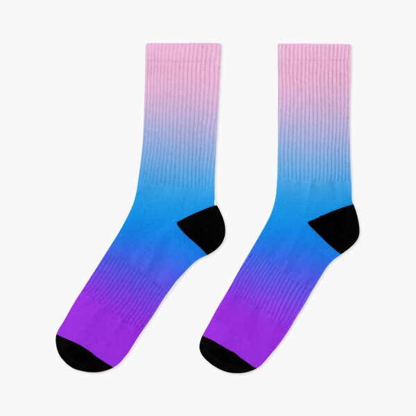 Item preview, Purple, Blue and Pink Ombre Colors  Socks designed and sold by SOCKSbySBD.