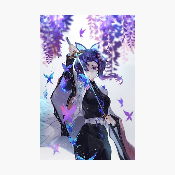 Shinobu Kocho - Demon Slayer Kimetsu no Yaiba Insect Pillar Shinobu Kocho . Photographic Print