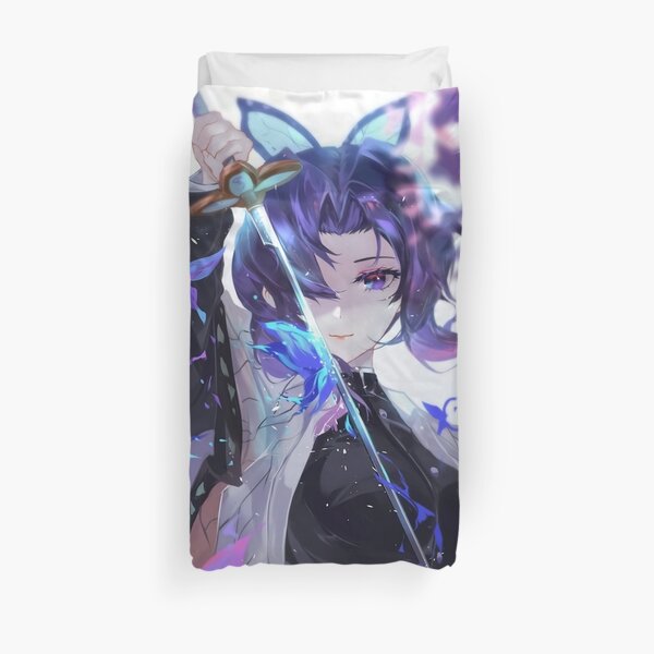 Shinobu Kocho - Demon Slayer Kimetsu no Yaiba Insect Pillar Shinobu Kocho . Duvet Cover