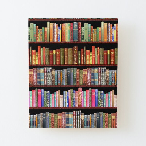 Jane austen antique books, British antique books Wood Mounted Print