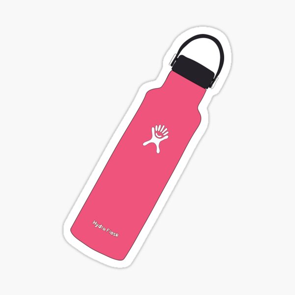 Cute Pink Hydro flask drawing Sticker for Sale by FrizbeeEyes