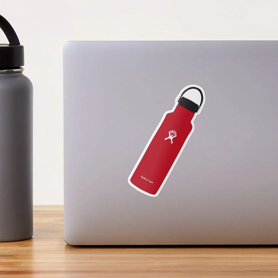 Cute Red Hydro flask drawing Sticker for Sale by FrizbeeEyes