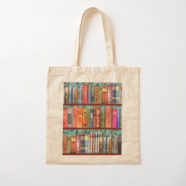 Christmas vintage books, holly Cotton Tote Bag