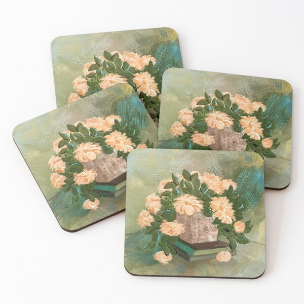 Item preview, Peachy Roses On The Coffee Table designed and sold by Lois  Bryan.