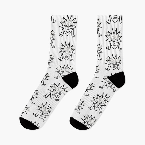 Item preview, Original Sun Mask Celebration Design (black and light grey) designed and sold by wariana.