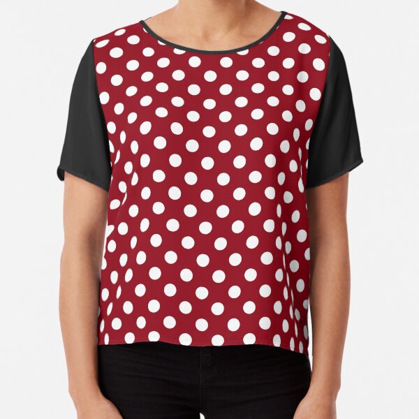 red and white spotty top