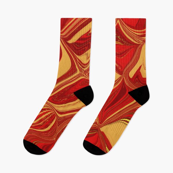 Item preview, Red and Gold Marble Flow Design designed and sold by Susaans-Art.
