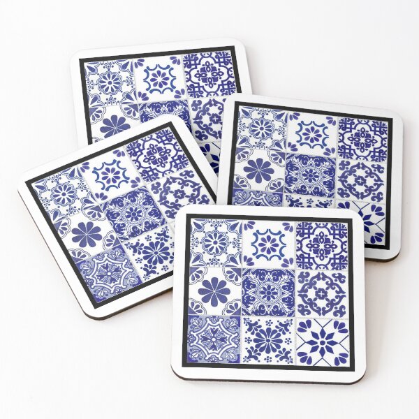 Item preview,  white blue Mediterranean zellige tile designed and sold by kim22080.