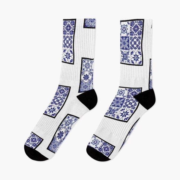 Item preview,  white blue Mediterranean zellige tile designed and sold by kim22080.