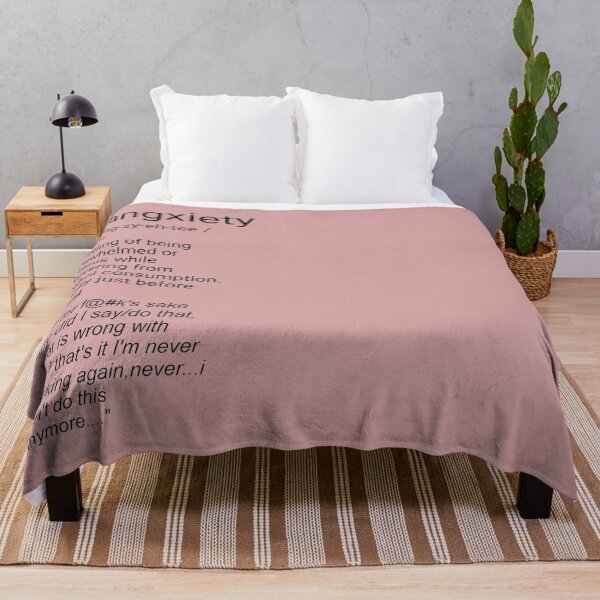 Item preview, Hangxiety, definition , anxiety and regrets hangover in black font designed and sold by Optimisticink.
