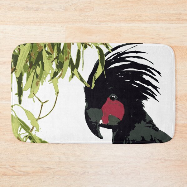 Item preview, Palm Cockatoo (Probosciger aterrimus) on white designed and sold by ChrissyWild.