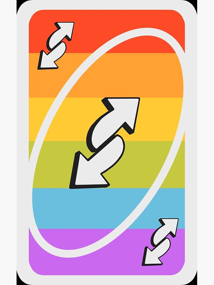 Gay Pride Uno Reverse Card Sticker for Sale by MlemingFox101