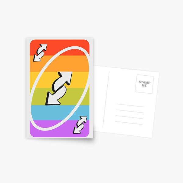 Gay Pride Uno Reverse Card | Greeting Card