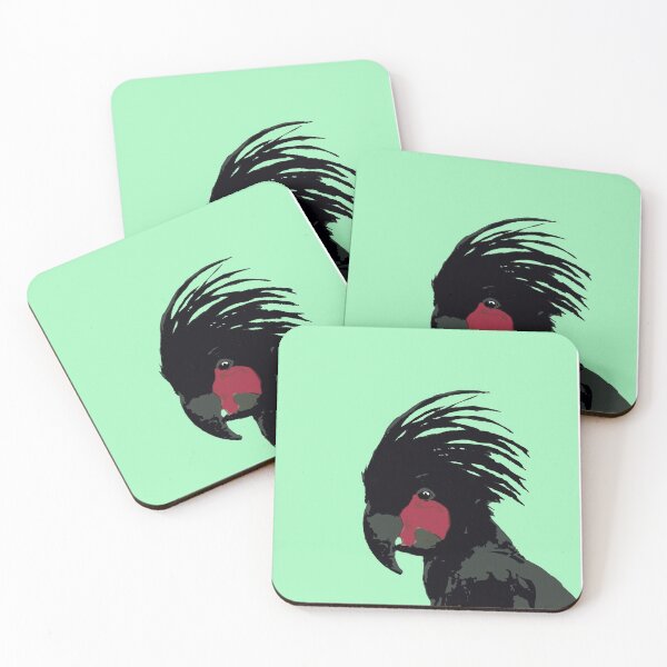 Item preview, Palm Cockatoo (Probosciger aterrimus) on mint designed and sold by ChrissyWild.