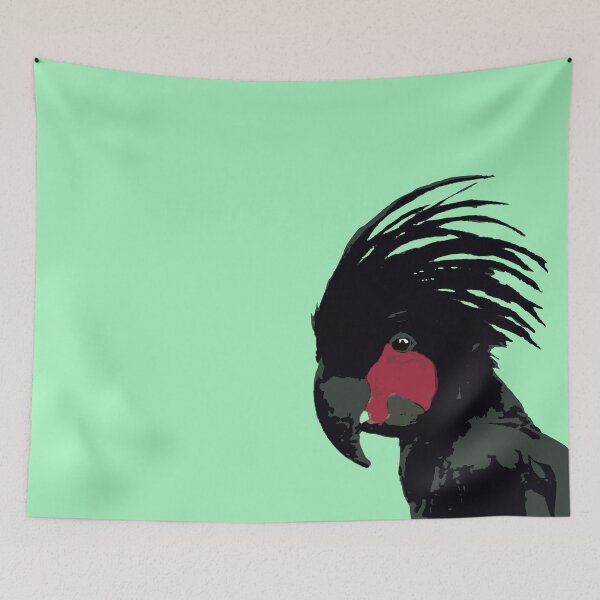 Item preview, Palm Cockatoo (Probosciger aterrimus) on mint designed and sold by ChrissyWild.