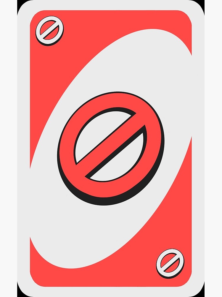 uno skip card Rote Karte "Skip Uno"  Grußkarte
