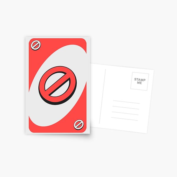 "Red Skip Uno Card" Postcard for Sale by Goath Redbubble