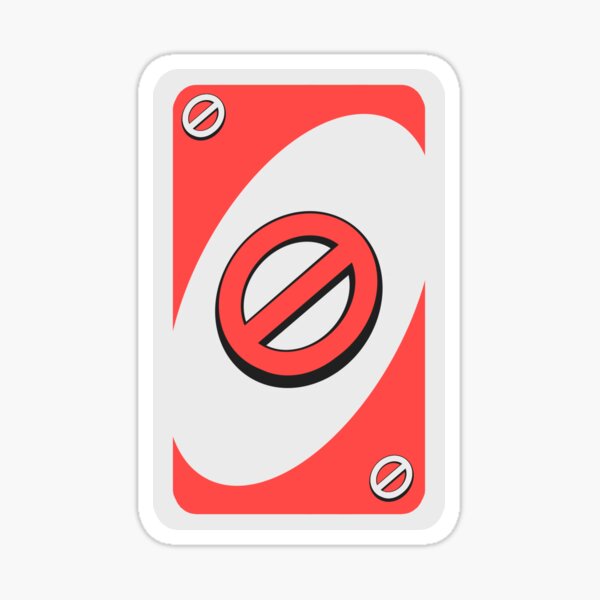 Reverse UNO Card Sticker for Sale by abbybobabby64