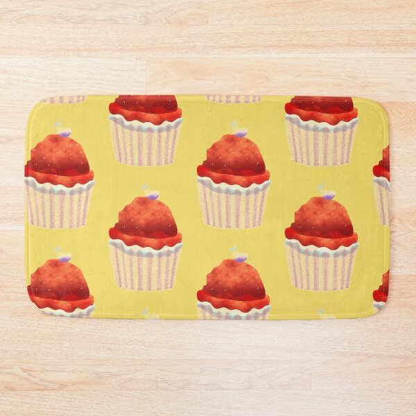 Item preview, Delicious cupcake strawberry chocolate chips vanilla cream blueberry fruit pink ribbon designed and sold by rupydetequila.