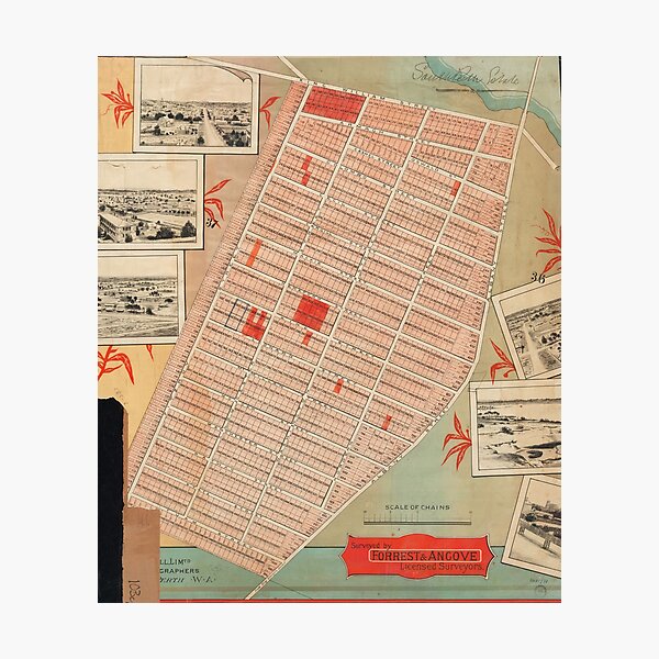 Cadastral map of Victoria Park, 1890, State Library of Western Australia Photographic Print