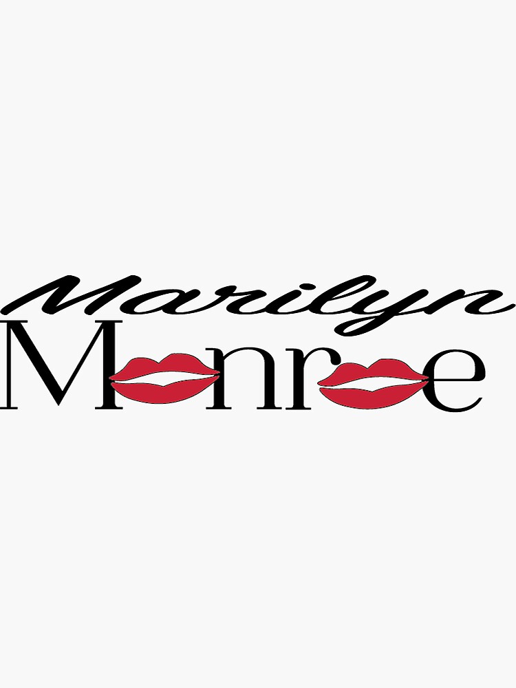 "Marilyn Monroe Name" Sticker for Sale by frandimiceli Redbubble