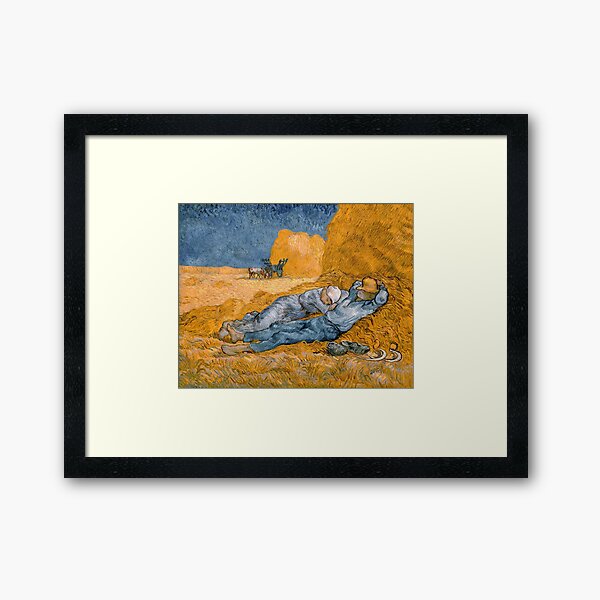 Noon, Rest from Work by Vincent van Gogh Framed Art Print