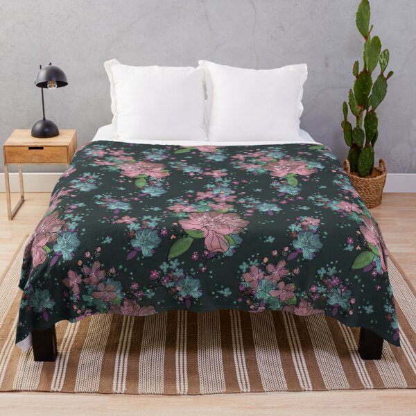 Item preview, winter Kelly Green floral pattern designed and sold by popping daisy.