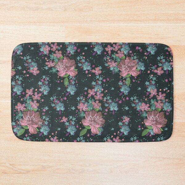 Item preview, winter Kelly Green floral pattern designed and sold by popping daisy.
