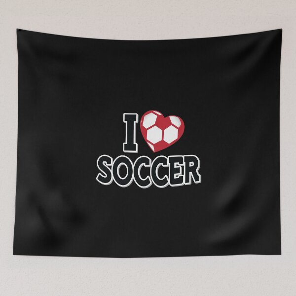 Item preview, 'I Love Soccer' (Black ALT) designed and sold by The Button Gal.