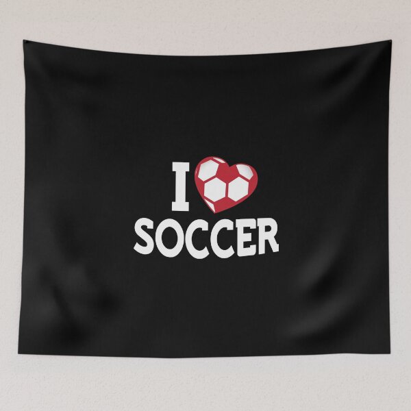 Item preview, 'I Love Soccer' (Black ALT2) designed and sold by The Button Gal.