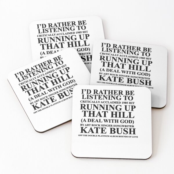 Je préfère écouter Kate Bush Dessous de verre (lot de 4)