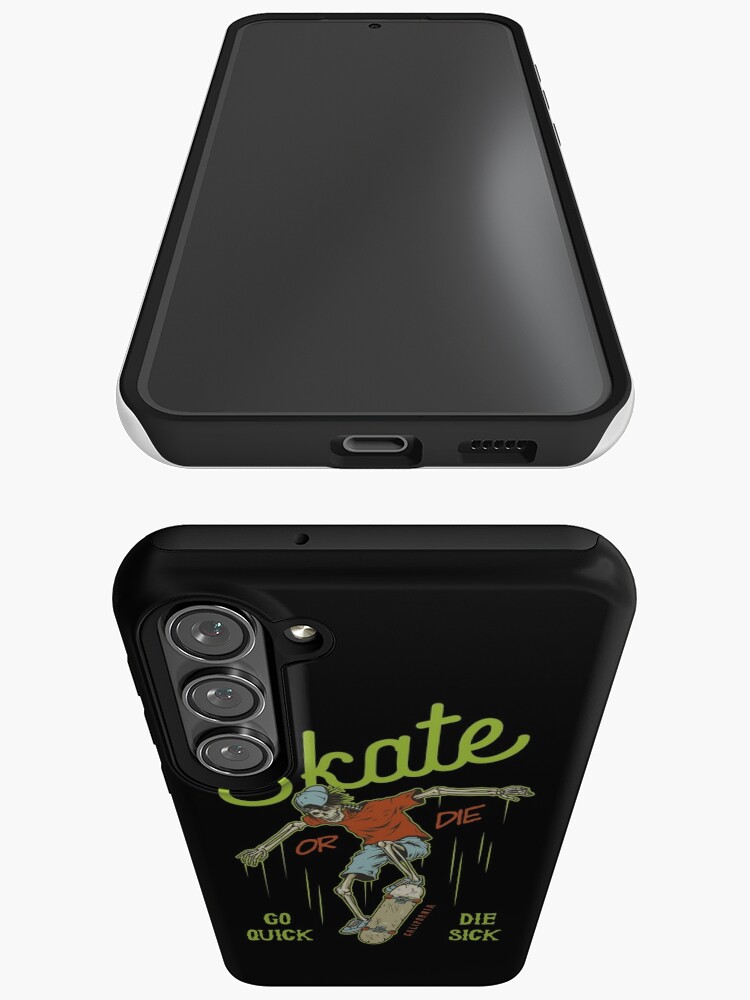 Retro Skull Skateboarder Skate Or Die California GO Quick DIE Sick  Samsung Galaxy Phone Case for Sale by RetroSkullArt