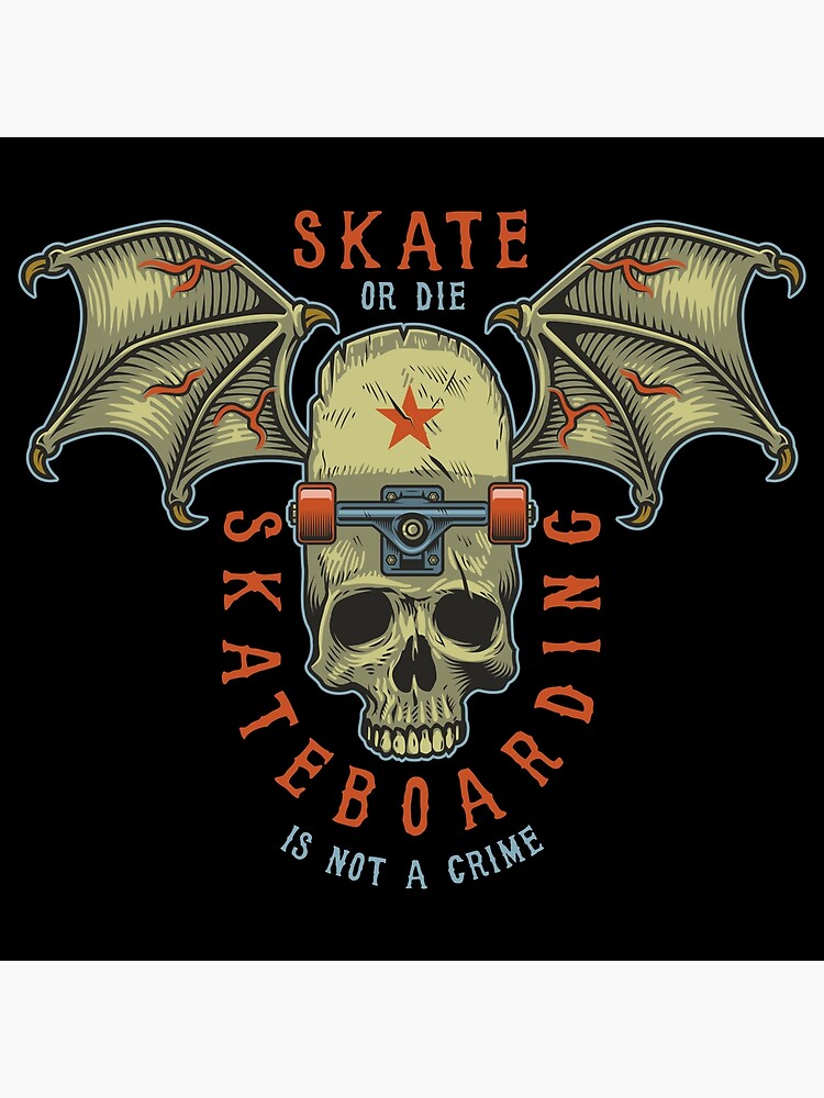 Retro Skull Skateboarder Skate Or Die California GO Quick DIE Sick  Samsung Galaxy Phone Case for Sale by RetroSkullArt