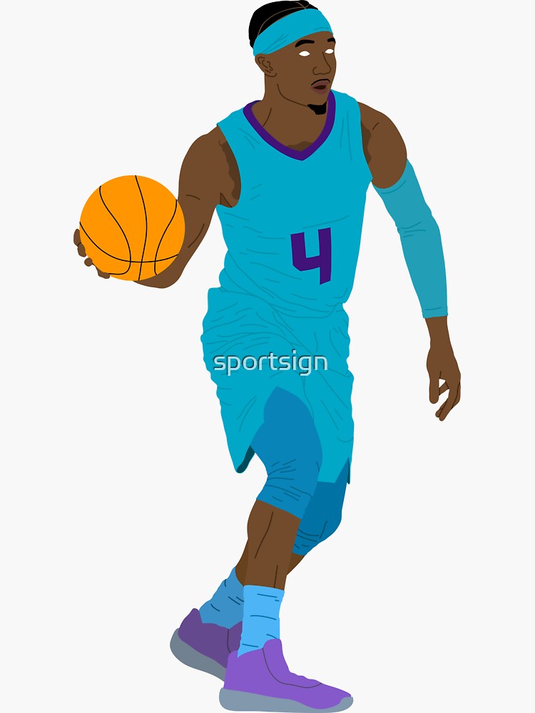 Men's Charlotte Hornets #4 Devonte' Graham Golden Edition Jersey