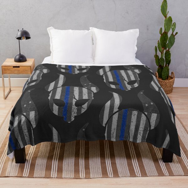Item preview, Betsy Ross Thin Blue Line Viking Skull designed and sold by Blue-Viking.