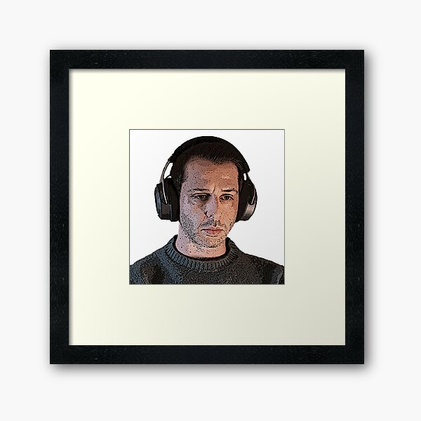 Headphone Meme Wall Art Redbubble - charles calvin headphones roblox