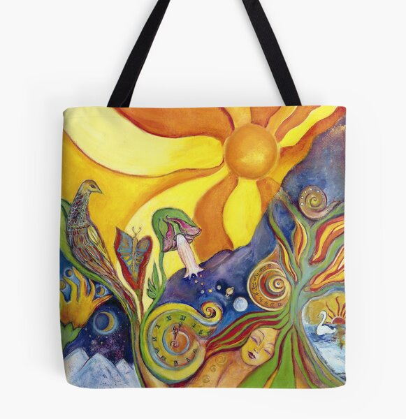 Tote Bag Dreams Sleeping Unicorn Starry Night Handbag 