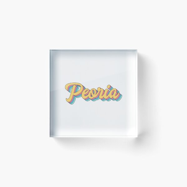 Item preview, Peoria Retro Yellow Script designed and sold by modeoftravel.