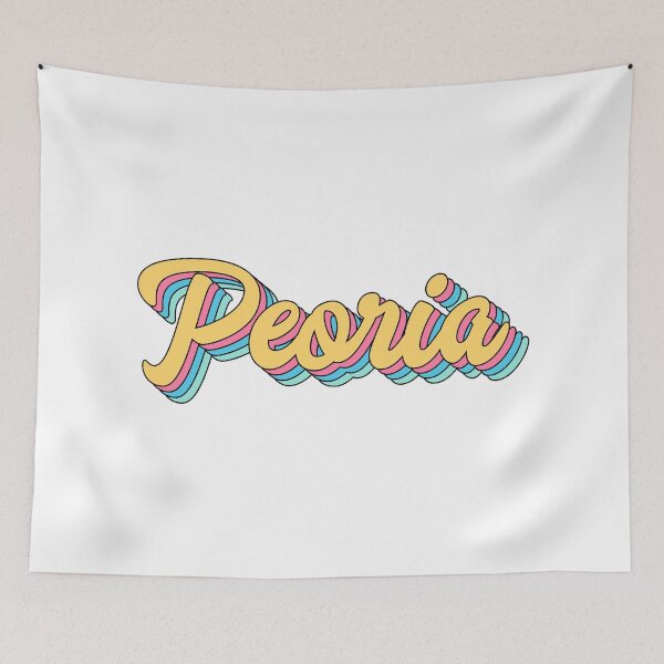 Item preview, Peoria Retro Yellow Script designed and sold by modeoftravel.