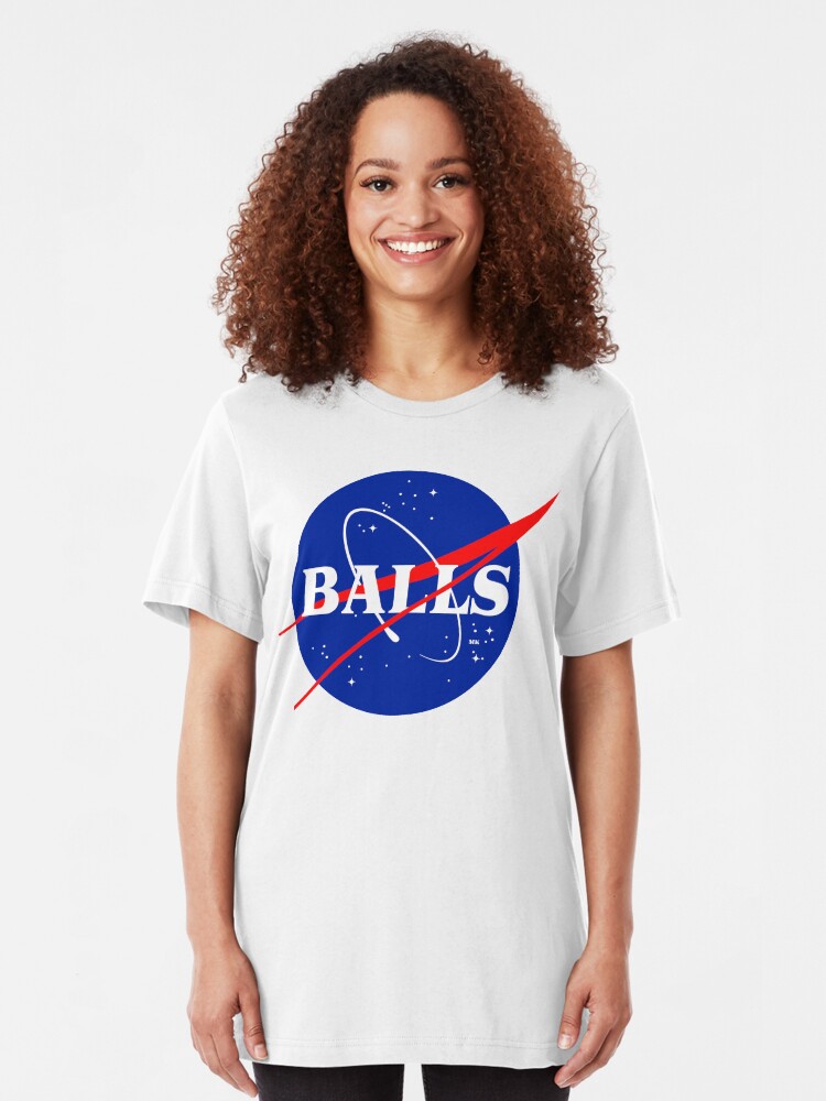 Alternate view of NASA BALLS Slim Fit T-Shirt