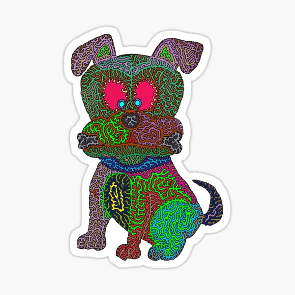 Item preview, Psychedelic Puppy designed and sold by Maxwell Nightser.