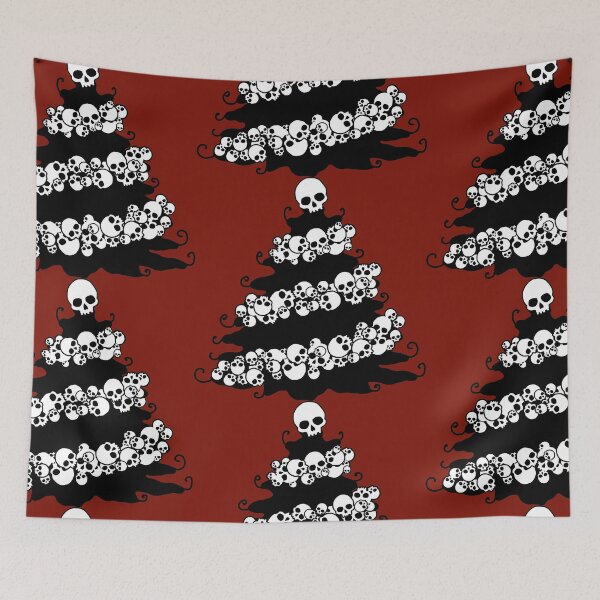 Item preview, Skull Festooned Holiday Tree designed and sold by OpheliaThree.