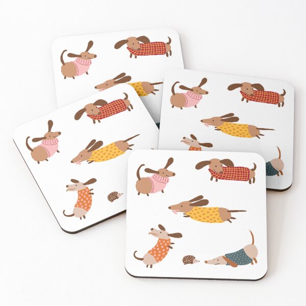 Item preview, Cute Dachshunds in Winter Sweaters designed and sold by BexMorleyArt.