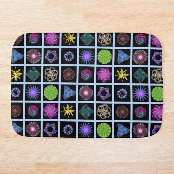 Beautiful colorful geometric shapes Bath Mat