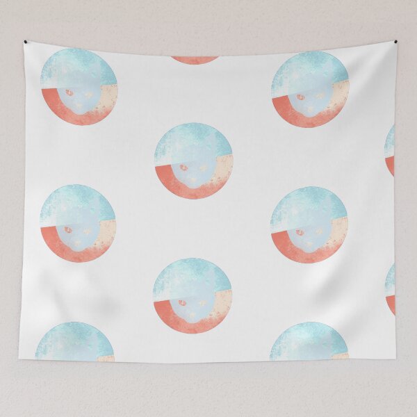 Item preview, Mysterious Moon Cat Face Abstract Art Retro Distressed graphic designed and sold by doodabobs.