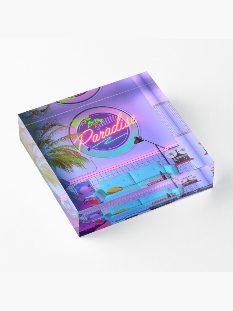 Alternate view of Paradise Wave Acrylic Block