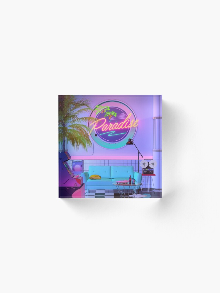 Alternate view of Paradise Wave Acrylic Block