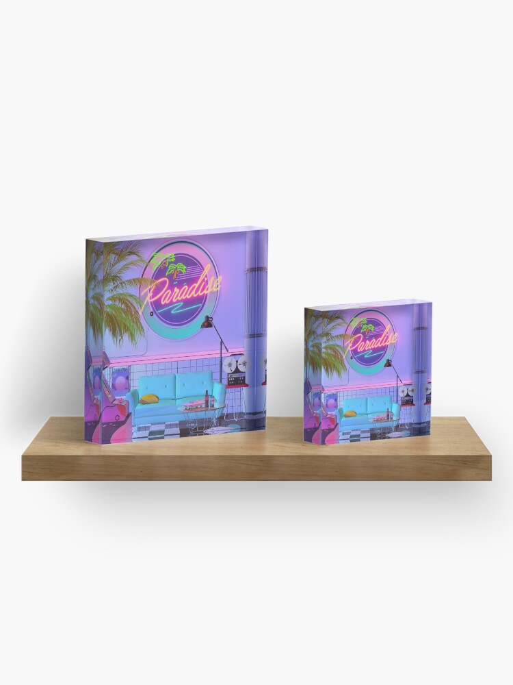 Alternate view of Paradise Wave Acrylic Block